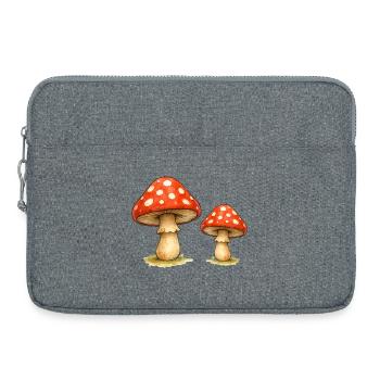 Roter Fliegenpilz Duo - Laptoptasche 15" - Grau meliert - Vorne