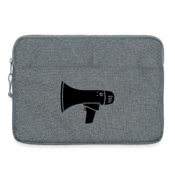 Ultras de démonstration bruyante du mégaphone - Sacoche pour ordinateur portable 15 pouces - gris chiné - Devant