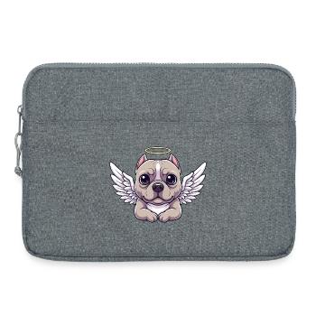 Adorable Dog Angel Christmas Faithful Cartoon - Laptop bag 15" - heather grey - Front