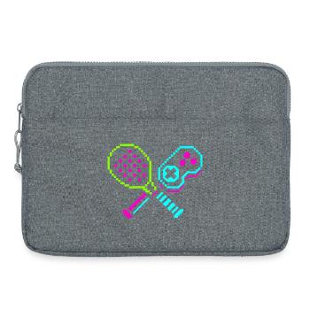 Paddles Néon Arcade Rétro - Sacoche pour ordinateur portable 15 pouces - gris chiné - Devant