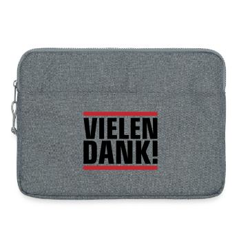 Vielen Dank Dankeschön - Laptoptasche 15" - Grau meliert - Vorne
