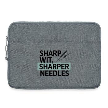 Sharp Wit, Sharper Needles Akupunkteur Beruf - Laptoptasche 15" - Grau meliert - Vorne