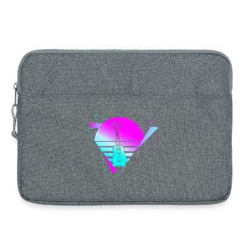 Hawaiian Ukulele Uke Retro 80s 90s - Laptop bag 15" - heather grey - Front