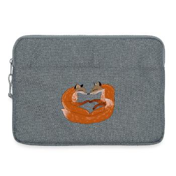 Fuchsherz Zweisamkeit - Laptoptasche 15" - Grau meliert - Vorne