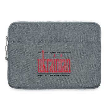 Supermacht Ukrainisch - Laptoptasche 15" - Grau meliert - Vorne
