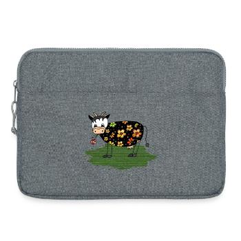 Vache - Sacoche pour ordinateur portable 15 pouces - gris chiné - Devant