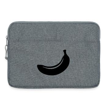 Banana Silhouette – Tropical Fruit Design - Laptoptasche 15" - Grau meliert - Vorne