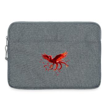 Scarlet Phoenix im Flug - Laptoptasche 15" - Grau meliert - Vorne