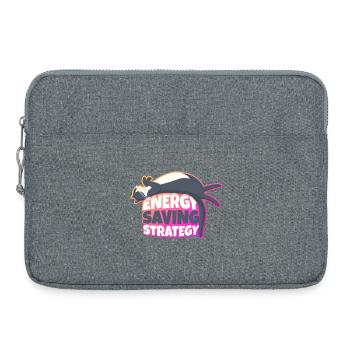 Stratégie d’économie d’énergie Chat - Sacoche pour ordinateur portable 15 pouces - gris chiné - Devant