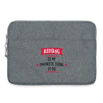 équitation - Sacoche pour ordinateur portable 15 pouces - gris chiné - Devant