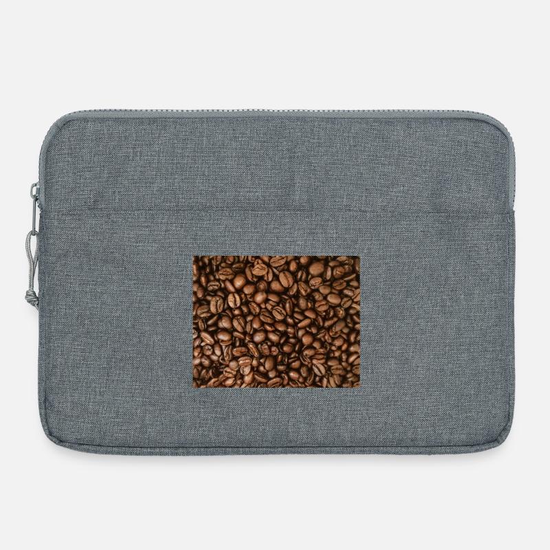 Coffee Bean Pattern - Laptop bag 15" - heather grey