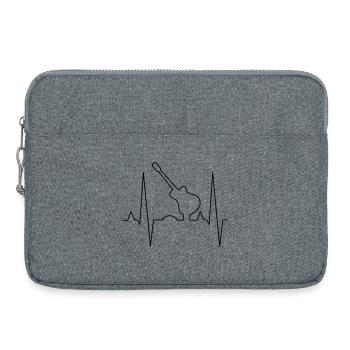 Guitar Print Design - Laptop bag 15" - heather grey - Front