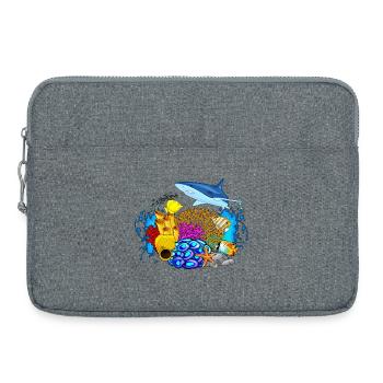 plongée - plongée sous-marine monde vie marine - Sacoche pour ordinateur portable 15 pouces - gris chiné - Devant