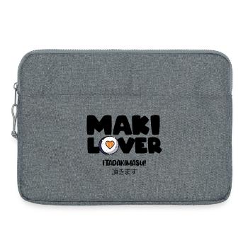 Maki Lover - Japan Geschenk Asiatische Küche Sushi - Laptoptasche 15" - Grau meliert - Vorne