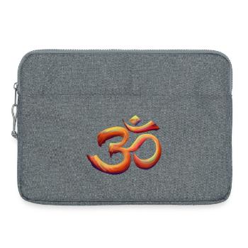 Om Rainbow Brush - Laptop bag 15" - heather grey - Front