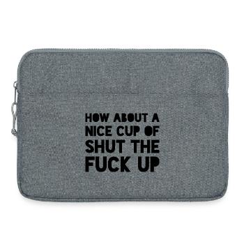 Lustige sarkastische Aussage - Laptoptasche 15" - Grau meliert - Vorne