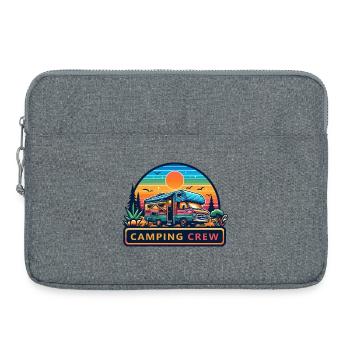 Retro Sunset Camping RV Crew - Laptoptasche 15" - Grau meliert - Vorne