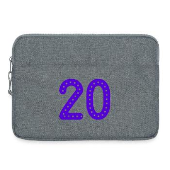 20. 20 JAHRE. 20-JÄHRIGES JUBILÄUM. 20-JÄHRIGES JUBILÄUM. - Laptoptasche 15" - Grau meliert - Vorne