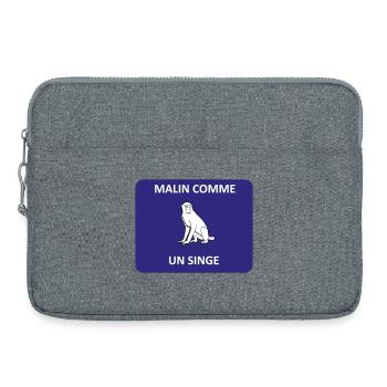 Clever wie ein Affe - Laptoptasche 15" - Grau meliert - Vorne