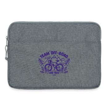 Gravel Purple - Laptop bag 15" - heather grey - Front