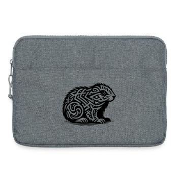 Marmotte tribale - Sacoche pour ordinateur portable 15 pouces - gris chiné - Devant