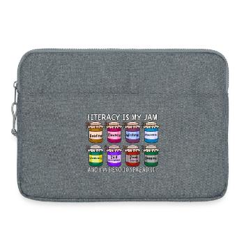 Lehrer und kreative ideal für Buchliebhaber  - Laptoptasche 15" - Grau meliert - Vorne