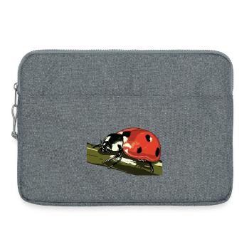 Coccinelle sur la tige de la plante - Sacoche pour ordinateur portable 15 pouces - gris chiné - Devant