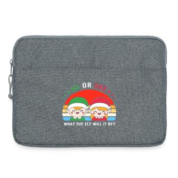 Grossesse Naissance Pain d’épices Noël - Sacoche pour ordinateur portable 15 pouces - gris chiné - Devant