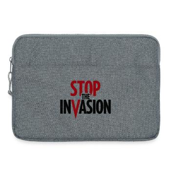 Stop The Invasion Gegen Aggression - Laptoptasche 15" - Grau meliert - Vorne