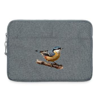 Kleiber am Ast - Laptoptasche 15" - Grau meliert - Vorne