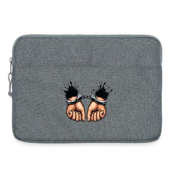 Conception de la rébellion des mains liées - Sacoche pour ordinateur portable 15 pouces - gris chiné - Devant