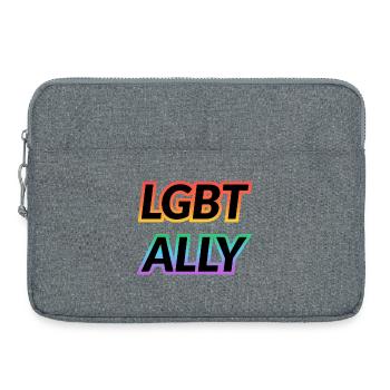LGBT ALLY  - Laptop bag 15" - heather grey - Front
