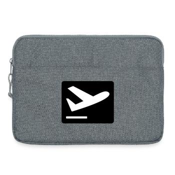 Airplane taking off - Laptop bag 15" - heather grey - Front