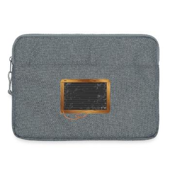 Ardoise noire vide à étiqueter - Sacoche pour ordinateur portable 15 pouces - gris chiné - Devant