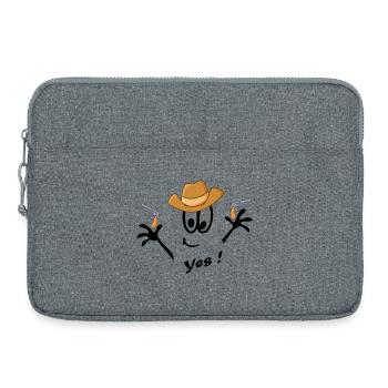 Cowboy, Karneval, Comic - Laptoptasche 15" - Grau meliert - Vorne