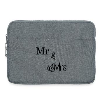 M. et Mme - Sacoche pour ordinateur portable 15 pouces - gris chiné - Devant