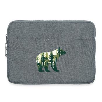Bär Wald Wildtier Tier Natur Bären - Laptoptasche 15" - Grau meliert - Vorne