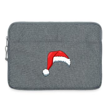 Chapeau de Père Noël - Sacoche pour ordinateur portable 15 pouces - gris chiné - Devant