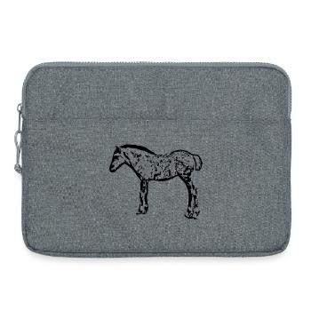 Chevaux T-shirt Cadeau Cavalier - Sacoche pour ordinateur portable 15 pouces - gris chiné - Devant