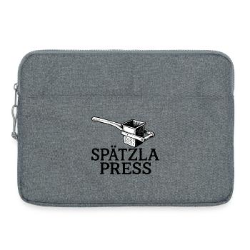 Presse Spätzla | Typiquement souabe - Sacoche pour ordinateur portable 15 pouces - gris chiné - Devant