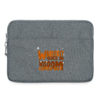Whiskey Saying Whiskey Drinker Whiskey Lovers - Laptop bag 15" - heather grey - Front