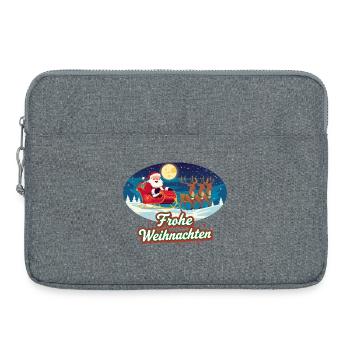 Joyeux Noël Traîneau de renne - Sacoche pour ordinateur portable 15 pouces - gris chiné - Devant