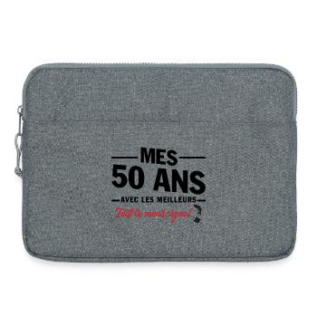 50-jähriges Jubiläum 1975 Lustiges Geschenk - Laptoptasche 15" - Grau meliert - Vorne