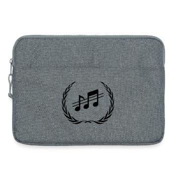 Couronne de notes de musique - Sacoche pour ordinateur portable 15 pouces - gris chiné - Devant