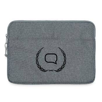 Speech bubble wreath - Laptop bag 15" - heather grey - Front