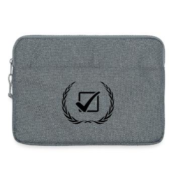 Tick Tick Wreath - Laptop bag 15" - heather grey - Front