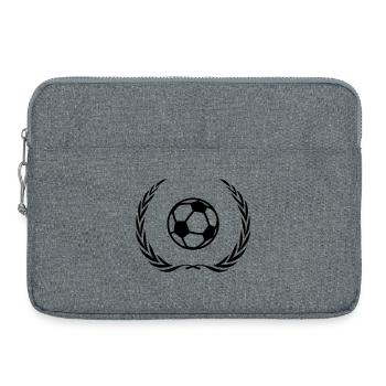 Soccer Symbol Wreath - Laptop bag 15" - heather grey - Front
