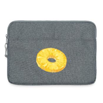 Ananasscheibe im tropischen Illustrationsstil - Laptoptasche 15" - Grau meliert - Vorne