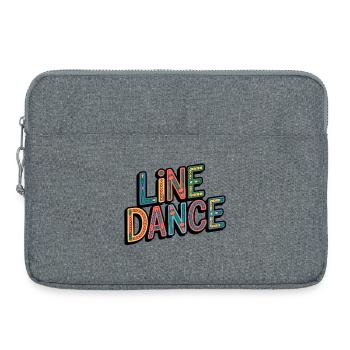 Line Dance Western Schriftzug - Laptoptasche 15" - Grau meliert - Vorne
