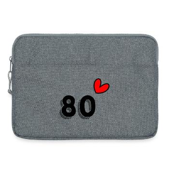 80. 80 ANS. 80e ANNIVERSAIRE. ANNIVERSAIRE 80 ANS. - Sacoche pour ordinateur portable 15 pouces - gris chiné - Devant
